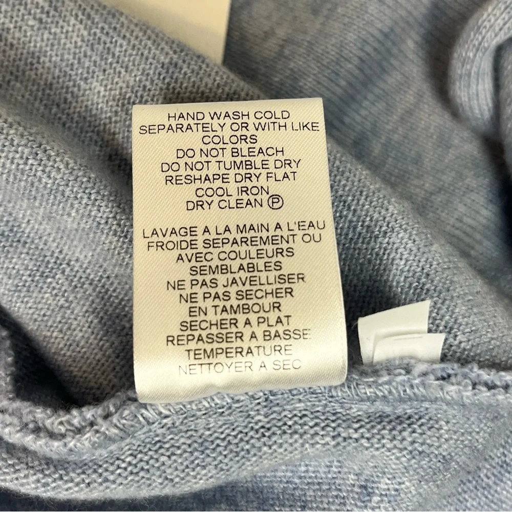 Bianco & Blu Women's Wool Cashmere Silk Blend Sweater Light Blue Size S NWT - Picture 8 of 9